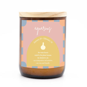 Zodiac Colour Candle - Aquarius