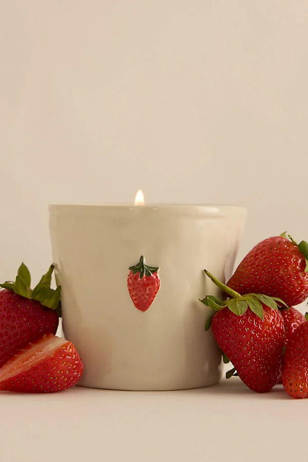 Bistro Ceramic Candle - Strawberry