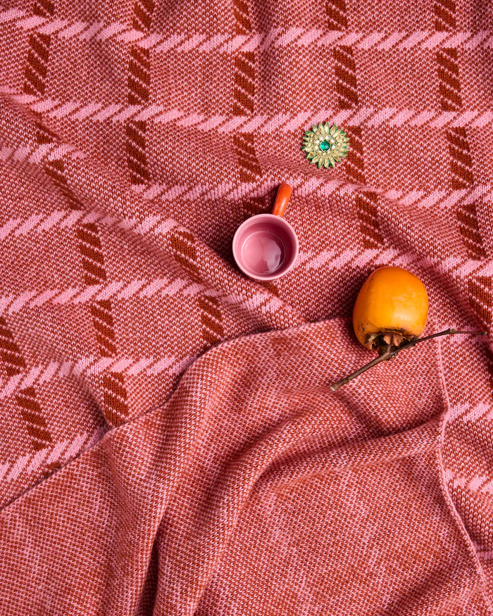 Creme Brulee Check Blanket