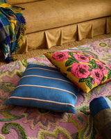Blue Lagoon Stripe Upholstery Square Lounge Cushion