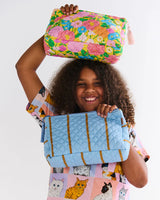 Follow The Sun Yellow Quilted Toiletry Purse