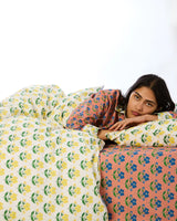 Kip & Co x Anna Spiro Indian Summer Rose Organic Cotton Fitted Sheet