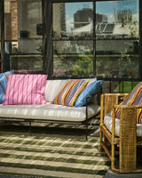 Iced Vovo Stripe Outdoor Cushion