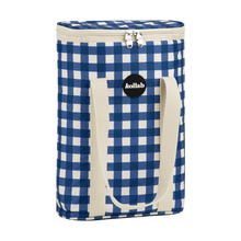 Load image into Gallery viewer, Wine Cooler Bag Blue Check
