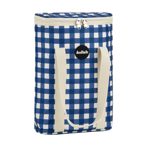 Wine Cooler Bag Blue Check
