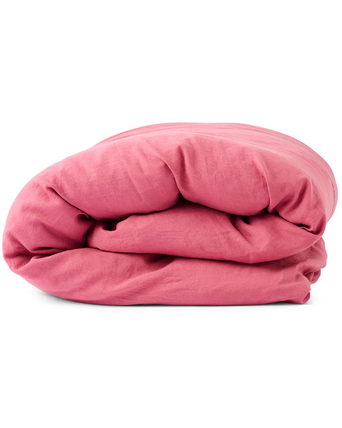 Baroque Rose Sorbet Reversible Linen Quilt Cover