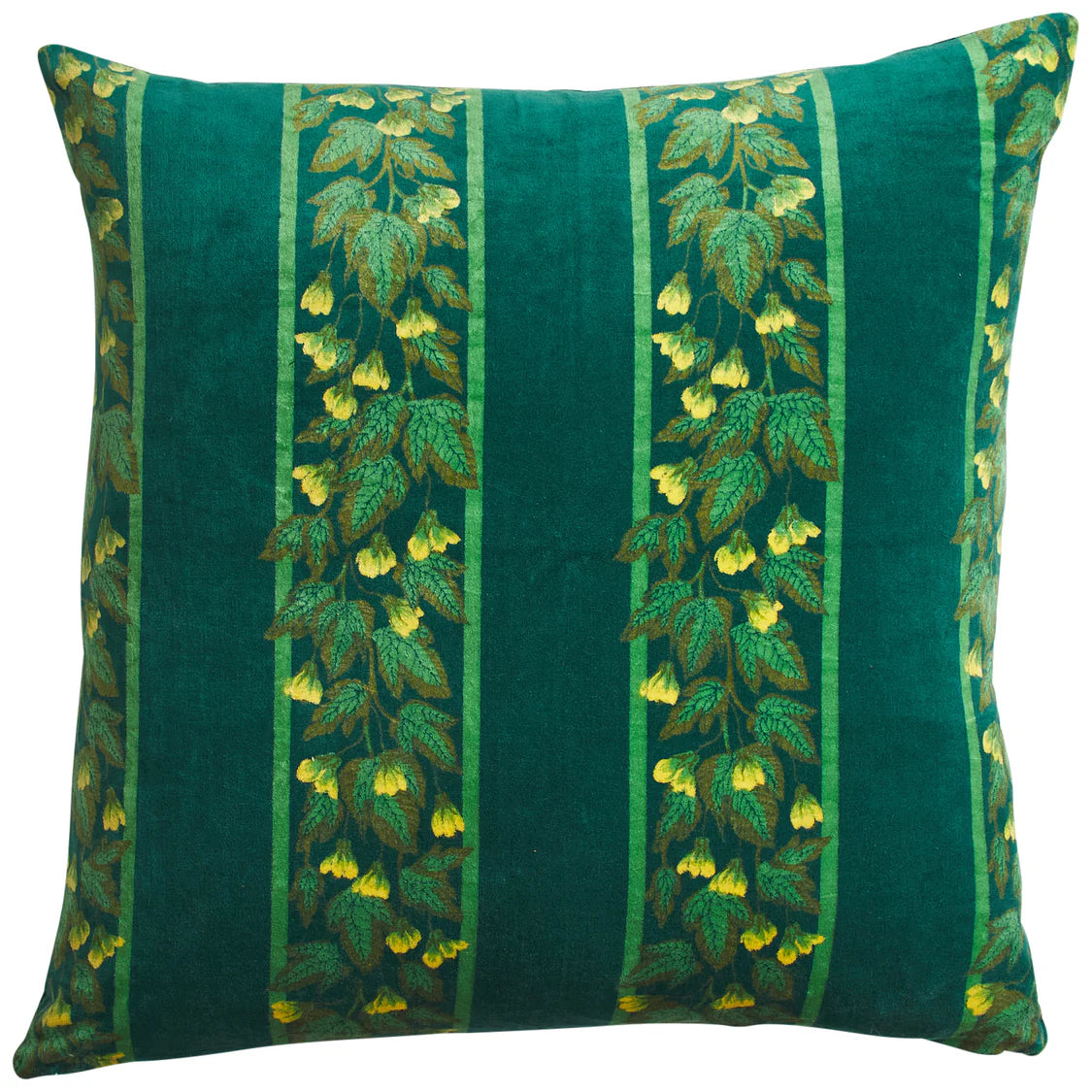 Agata Velvet Cushion - Verdant