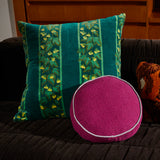 Agata Velvet Cushion - Verdant
