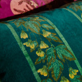Agata Velvet Cushion - Verdant
