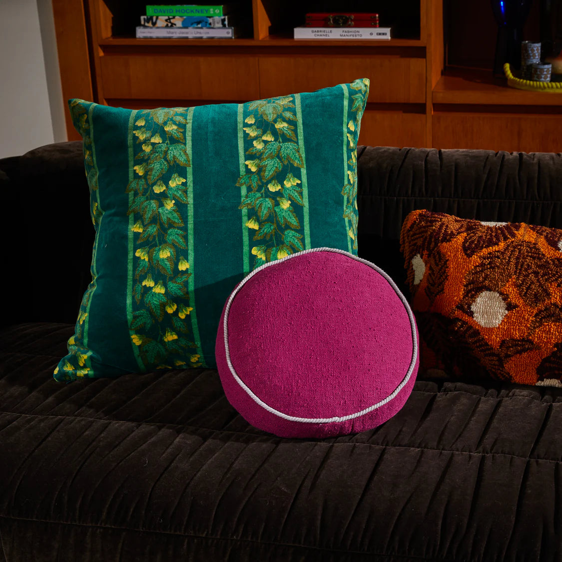 Dana Round Cushion - Plumberry