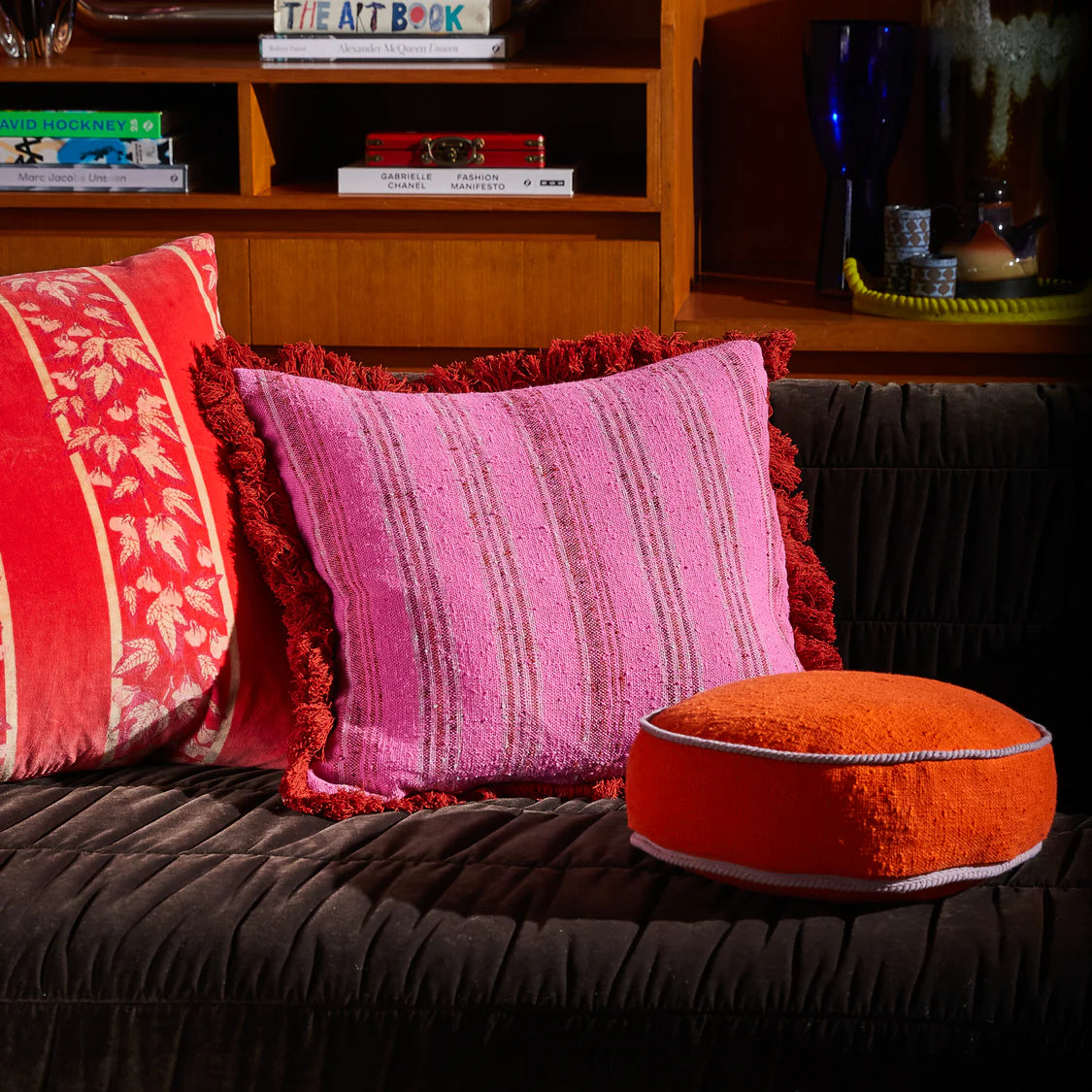 Nicolette Woven Cushion - Pansy