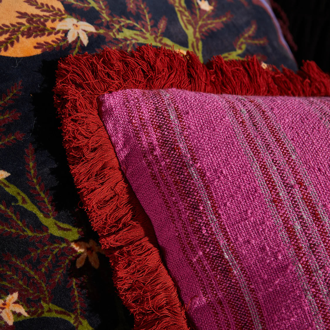 Nicolette Woven Cushion - Pansy