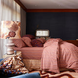 Leon Cotton Quilt Cover - Burnt Sienna