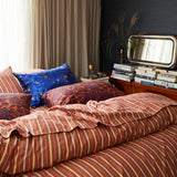 Leon Cotton Quilt Cover - Burnt Sienna