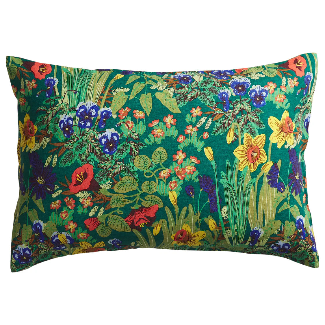 Babette Linen Pillowcase Set - Verdant