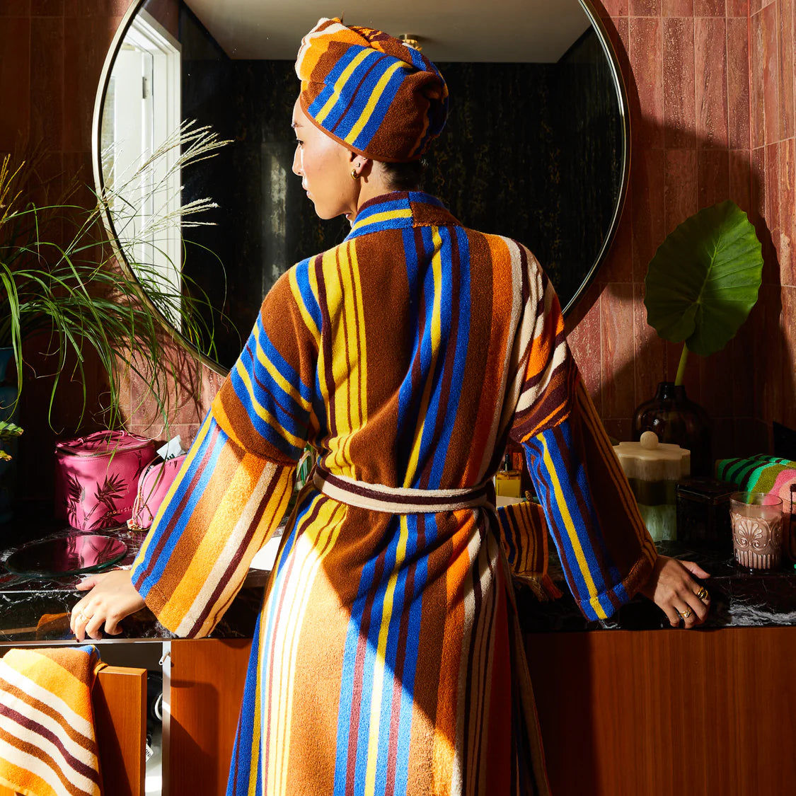 Nicolette Towelling Robe - Russet