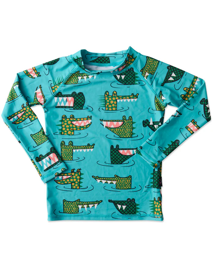 Crocodile Rock Green Rash Vest