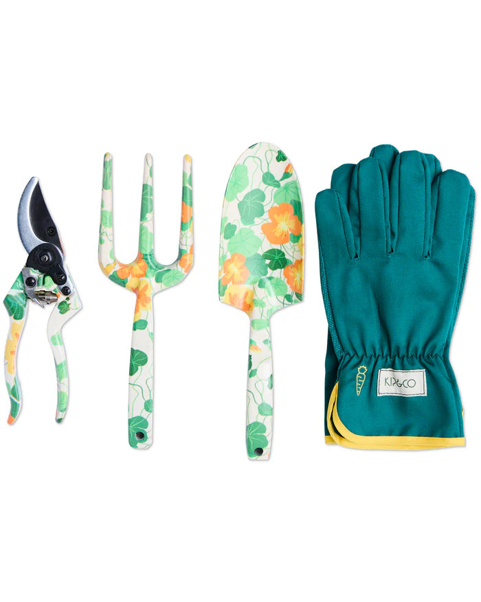 Nasturtium Garden Tools & Gloves Set
