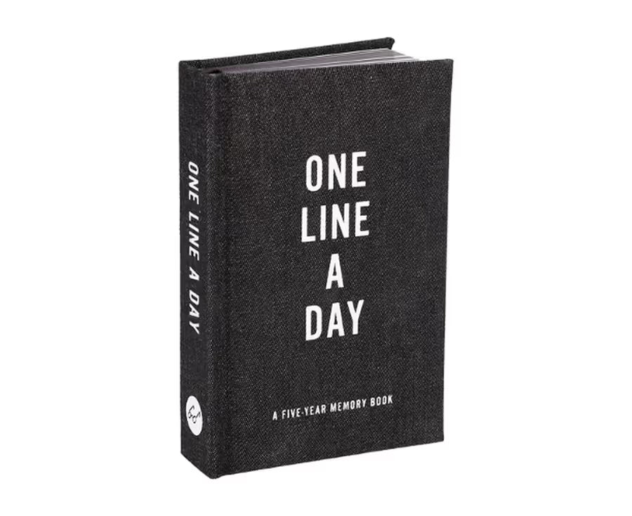 Black Canvas One Line A Day: A Five-Year Memory Book