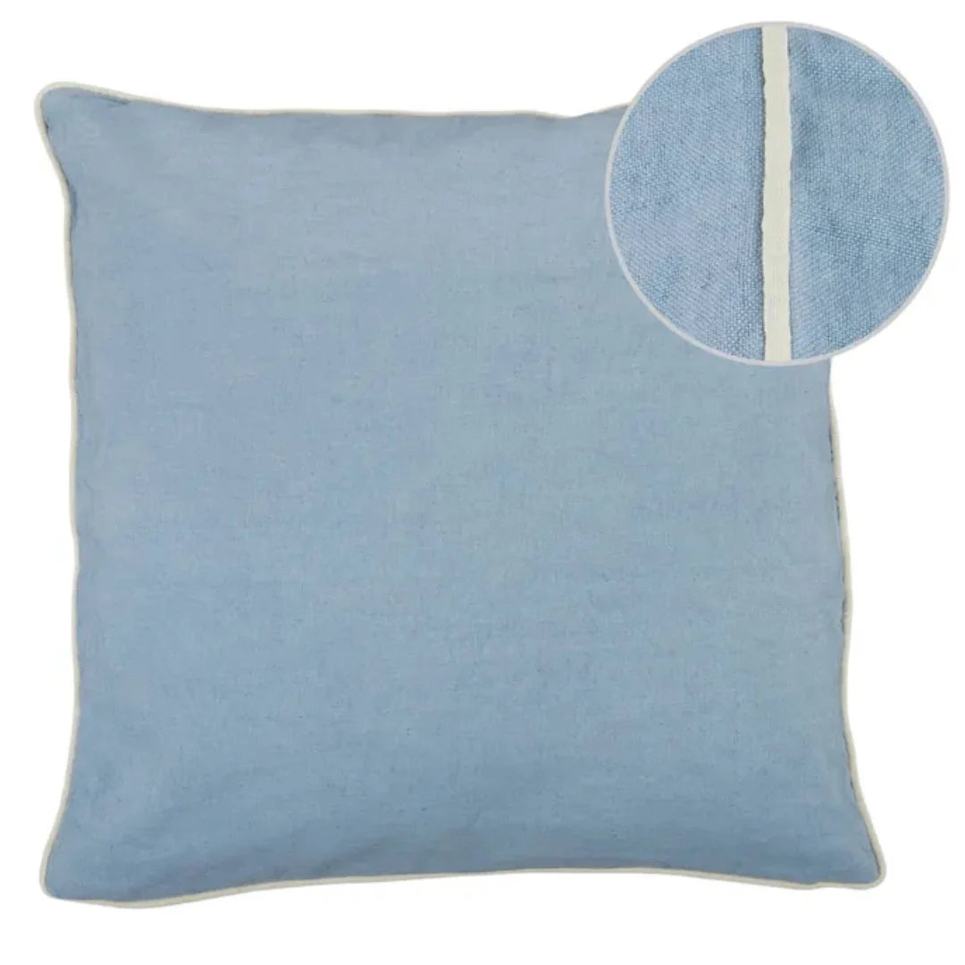 Jane Linen/Cotton Cushion - Sky