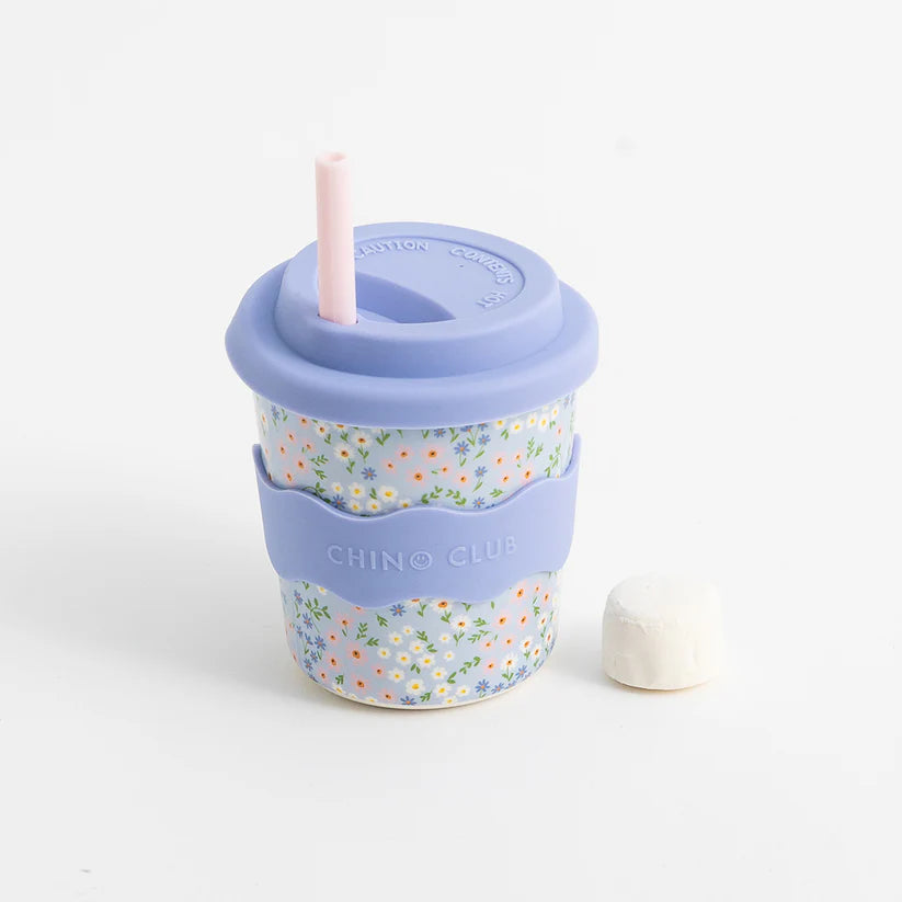 Blue Floral Kids Keep Cup 8oz