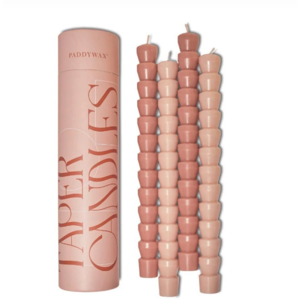 Taper Candle Set Pink & Blush (pack 4)
