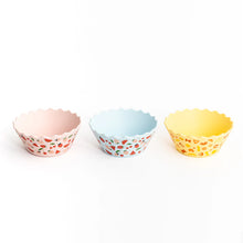 Load image into Gallery viewer, Pink Fruits Wavy Edge Silicone Bowl
