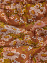 Buttercup Rust Linen Quilt Cover King