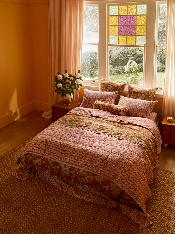 Buttercup Rust Linen Standard Pillowcases