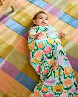 Popping Flowers Green Sleep Bag