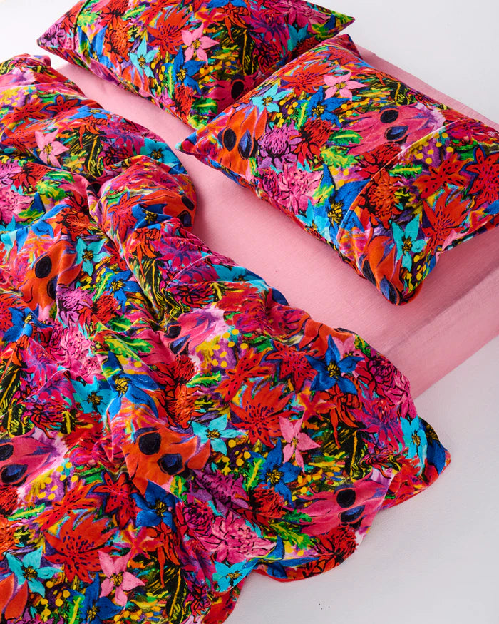 Kip&Co x Jenny Kee Growing The Peace Velvet Pillowcases