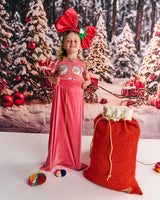 Red Boucle Santa Sack