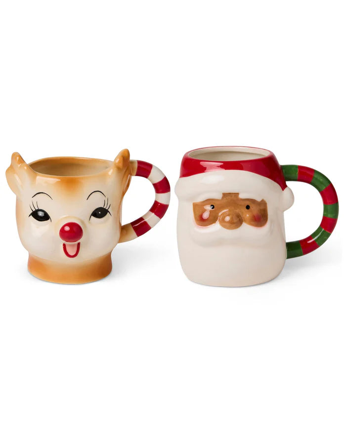 Rudolph and Santa Mug 2P Set