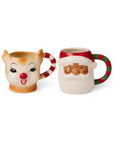 Rudolph and Santa Mug 2P Set