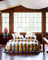 Florida Tartan Linen Pillowcases