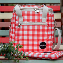 Load image into Gallery viewer, Mini Cooler Red Check
