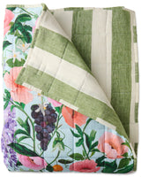 Spring In The Air Reversible Linen Quilted Bedspread