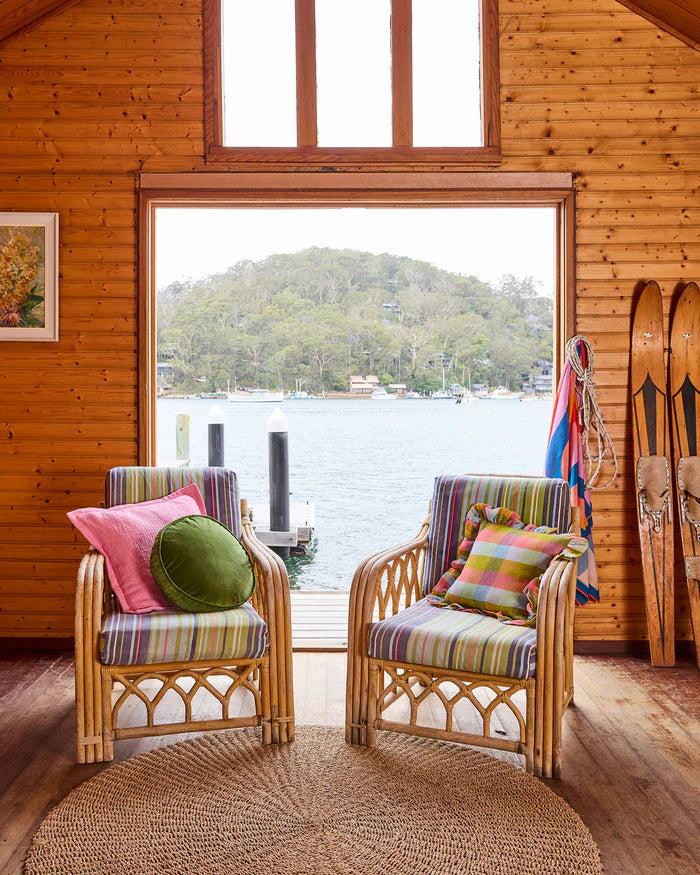 Sunset Delight Woven Cushion