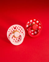 Studio Polka Pacifier 2pk - Blossom/Candy Apple