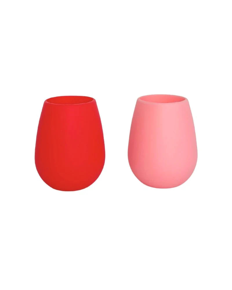 Silicone Unbreakable Glasses - Cherry + Blush