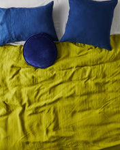Load image into Gallery viewer, Navy Velvet Pea Cushion
