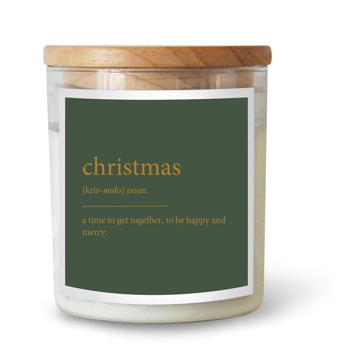 LIMITED EDITION Dictionary Meaning Christmas Candle