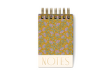 Twin Wire Notepad - Gold Vintage Floral
