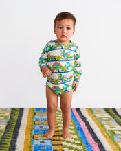 Load image into Gallery viewer, Dino Safari Organic Long Sleeve Romper
