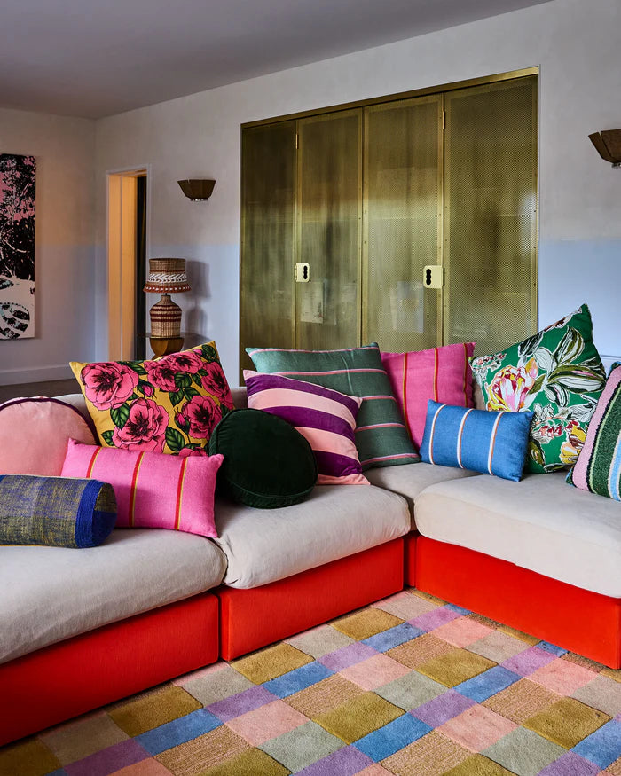 Wategos Soiree Stripe Upholstery Square Lounge Cushion