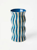 Palm Navy Stripe Vase