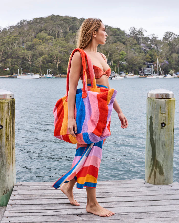 Surfs Up Terry Oversized Beach Bag