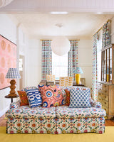 Kip & Co x Anna Spiro Indian Summer White Embroidered Cushion