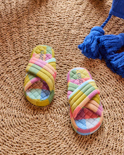 Load image into Gallery viewer, Florida Tartan Quilted Velvet Adult Slippers
