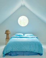 Glow In Blue Bamboo Cotton Quilt Cover - Queen
